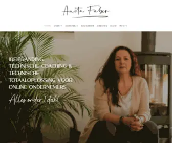 Anitafaber.nl(REBRANDING & TECHNISCHE TOTAALOPLOSSING) Screenshot