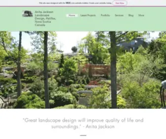 Anitajacksondesign.com(Landscape design/Halifax) Screenshot