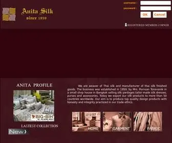 Anitasilk.com(Silk Beddings) Screenshot