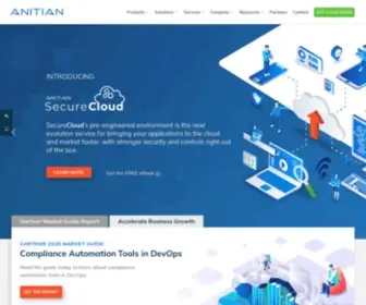 Anitian.com(Enterprise security and cloud compliance tools) Screenshot