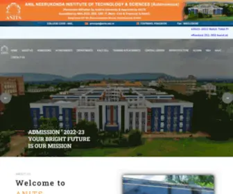 Anits.edu.in(ANIL NEERUKONDA INSTITUTE OF TECHNOLOGY AND SCIENCES) Screenshot