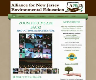 Anjee.org(Alliance for New Jersey Environmental Education) Screenshot