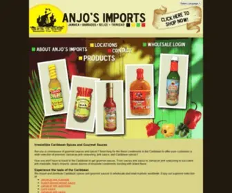 Anjosimports.com(Irresistible Caribbean Spices) Screenshot