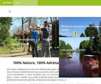 Anjousportnature.com(Anjou Sport Nature est un centre de loisir basé à la Jaille) Screenshot