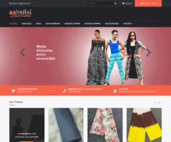Ankafini.com(Site Internet de promotion et de vente de tissus africains en ligne) Screenshot