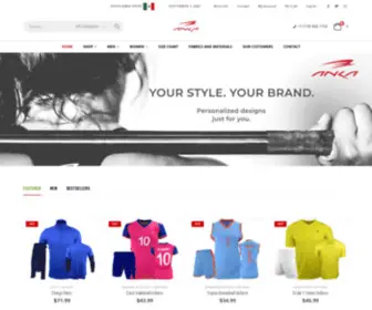 Ankasport.com(Choose how your clothing is made) Screenshot