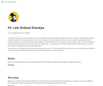 Ankeetkavaiya.com(Ankeet Kavaiya) Screenshot