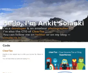 Ankitsolanki.com(Ankit Solanki) Screenshot