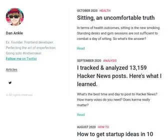 Ankle.io(A blog by Dan) Screenshot