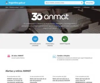 Anmat.gov.ar(Anmat) Screenshot