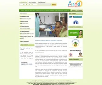 Anmolmedicare.in(Anmol Medicare Insurance (TPA) Ltd) Screenshot