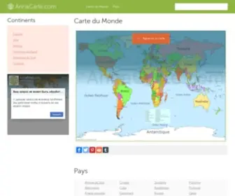 Annacarte.com(Carte du Monde) Screenshot