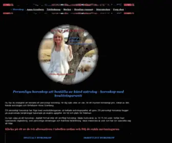 Annagranberg.com(Personliga horoskop tolkade av astrolog Anna Granberg) Screenshot