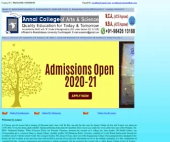 Annaicollege.com(Annai College of Arts & Science) Screenshot