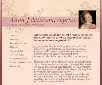 Annajohansson.org(♫ Hem) Screenshot