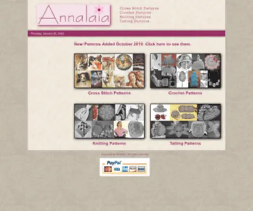 Annalaia.com(Cross Stitch) Screenshot
