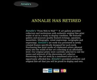 Annalies.com(Annalie's fine art works on paper featuring 19th and 20th Century North American and European artists) Screenshot