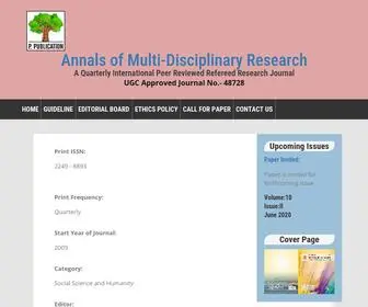 Annalsmdresearch.com(Annals of Multi) Screenshot