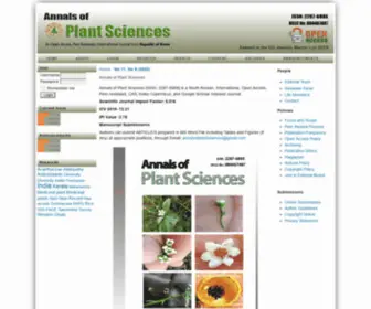 Annalsofplantsciences.com(Annals of Plant Sciences) Screenshot