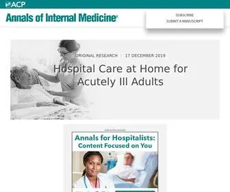 Annals.org(American College of Physicians) Screenshot