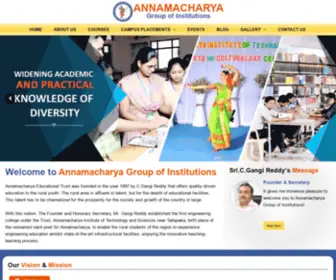 Annamacharyagroup.org(Top Engineering Colleges in AP) Screenshot