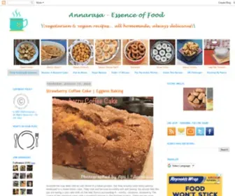 Annarasaessenceoffood.com(Essence of Food) Screenshot