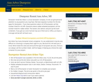 Annarbordumpster.com(Dumpster Rental Ann Arbor) Screenshot