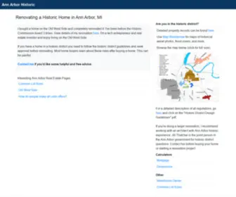 Annarborhistoric.com(Historic Home Renovation Advice for Ann Arbor) Screenshot
