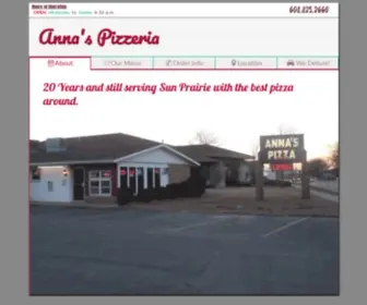 Annaspizzeria.net(Anna's Pizzeria Sun Prairie 608.825.West Main Street) Screenshot