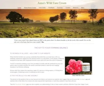 Annaswildyamcream.com.au(Anna's Wild Yam Cream) Screenshot