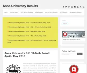 Annauniversityresults.net(Anna University Results) Screenshot