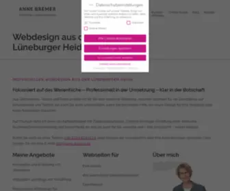 Anne-Bremer.de(WordPress-Webdesign) Screenshot