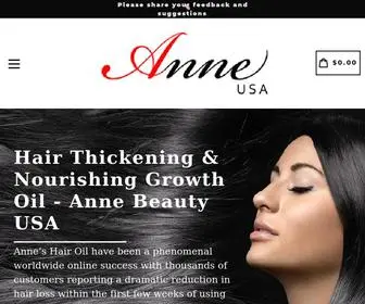 Annebeautyusa.com(Anne Beauty USA Official) Screenshot