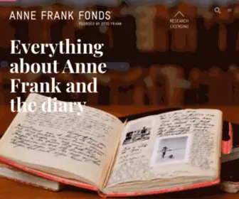 Annefrank.ch(Anne Frank Fonds) Screenshot