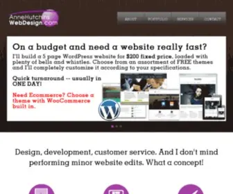 Annehutchinswebdesign.com(Anne Hutchins Web Design) Screenshot