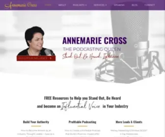 Annemariecross.com(Podcasting, Personal Brand and Communications Strategist for Coaches and Consultants) Screenshot