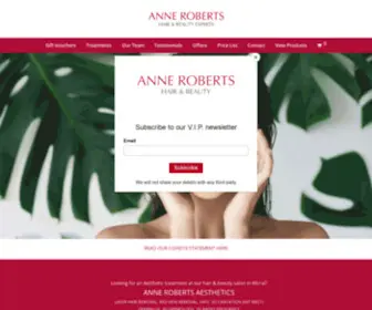 Annerobertshairandbeauty.com(Beauty Salon Wirral) Screenshot