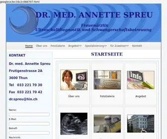 Annette-Spreu-Frauenaerztin-Thun.ch(Startseite) Screenshot