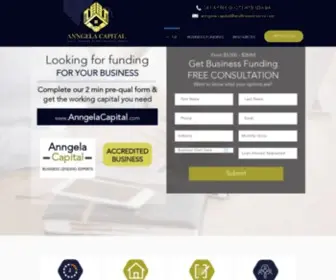 Anngelacapital.com(Anngela Capital provide business funding to startups and to businesses) Screenshot