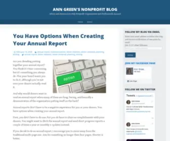 Anngreennonprofit.com(Ann Green's Nonprofit Blog) Screenshot