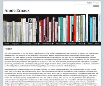 Annie-Ernaux.org(Annie Ernaux) Screenshot