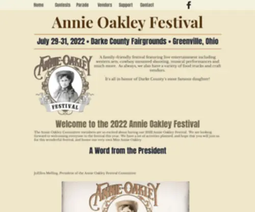 Annieoakleyfestival.org(Free Open) Screenshot