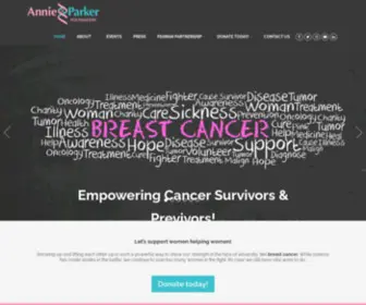 Annieparkerfoundation.com(Empowering cancer survivors and previvors) Screenshot