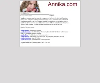 Annika.com(Everything you need to know about the name meaing and origin of Annika. Annika) Screenshot