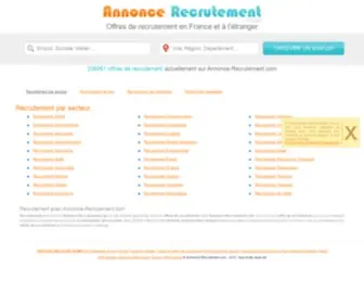 Annonce-Recrutement.com(Recrutement et offres de recrutement) Screenshot