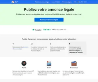 Annonces-Legales-Faciles.com(Publier Annonce Légale en Ligne) Screenshot