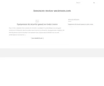 Annonces-Motos-Anciennes.com(Annonces gratuits) Screenshot