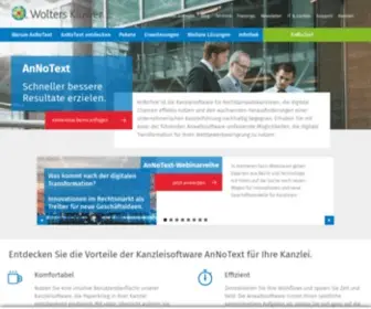 Annotext.de(Kanzleisoftware, Anwaltssoftware, Spracherkennung, Internetdienste, elektronischer Rechtsverkehr) Screenshot