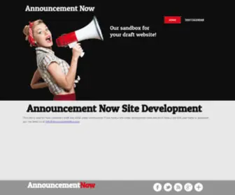 Announcementnow.com(Sandbox draft website development) Screenshot