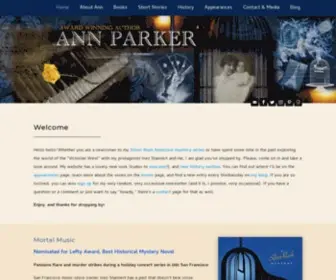 Annparker.net(Award Winning Author Ann Parker) Screenshot